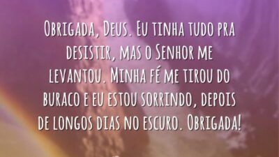 O Senhor me levantou