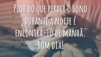 Pior do que perder o sono durante a noite é encontrá-lo de&hellip;