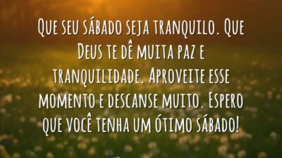 Que seu sábado seja tranquilo. Que Deus te dê muita paz e&hellip;