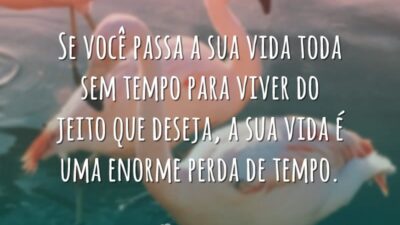 Se você passa a sua vida toda sem tempo para viver do&hellip;