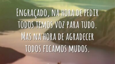 Tenha voz para agradecer