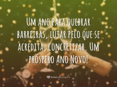 Um ano para quebrar barreiras