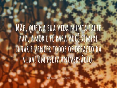 Um feliz aniversário, mãe