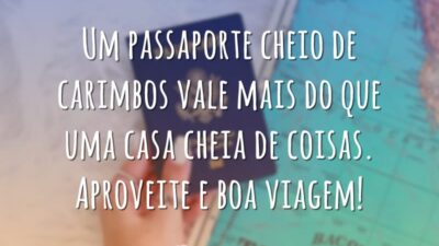 Um passaporte cheio de carimbos