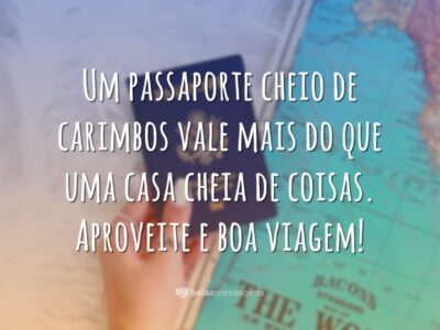 Um passaporte cheio de carimbos