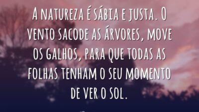 A natureza é sábia