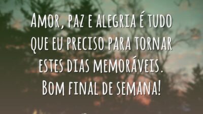 Amor, paz e alegria