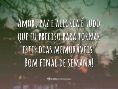 Amor, paz e alegria