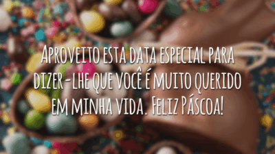 Aproveito esta data especial para dizer-lhe que você é muito querido em minha vida. Feliz Páscoa!