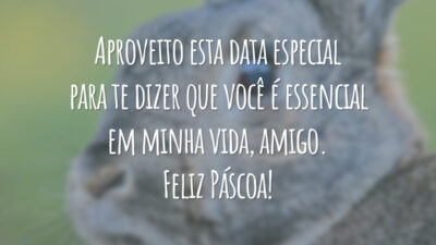 Aproveito esta data especial para te dizer que você é essencial em minha vida, amigo. Feliz Páscoa!
