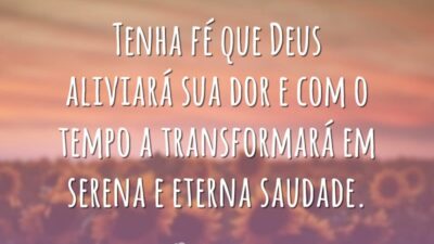 Deus aliviará sua dor