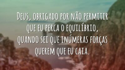 Deus é meu equilíbrio