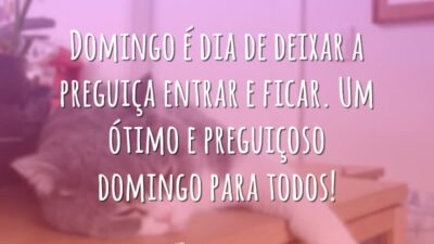 Dia de deixar a preguiça