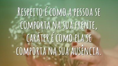 Diferença entre respeito e caráter