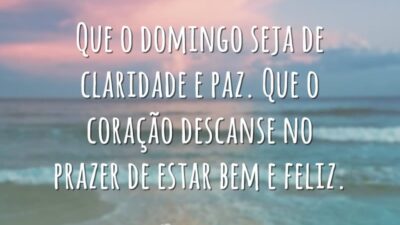 Domingo de claridade e paz