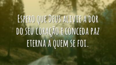 Espero que Deus alivie