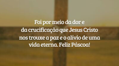 Foi por meio da dor e da crucificação que Jesus Cristo nos trouxe a paz e o alívio de uma vida eterna. Feliz Páscoa!