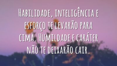 Humildade e caráter