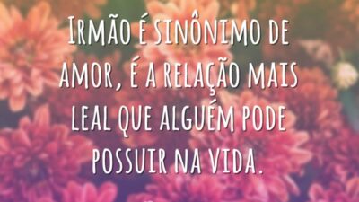 Irmão, sinônimo de amor