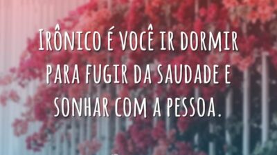 Irônico é ir dormir