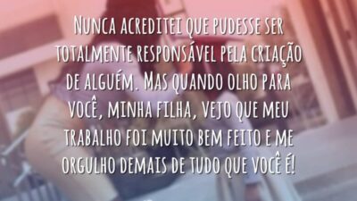 Me orgulho de você