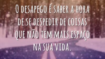 O desapego é saber