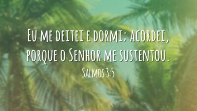 O Senhor me sustentou