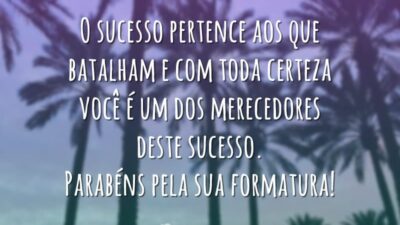 O sucesso te pertence