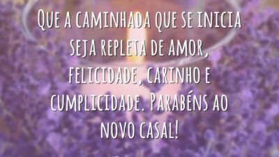 Parabéns ao novo casal