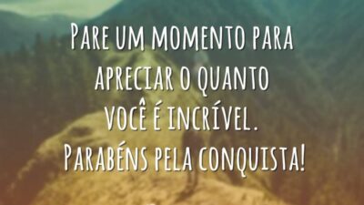 Parabéns pela conquista