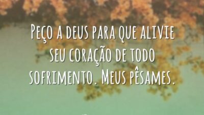 Peço para Deus aliviar