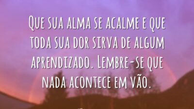 Que sua alma acalme