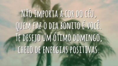 Te desejo um ótimo domingo
