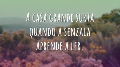 A casa grande surta quando a senzala aprende a ler.