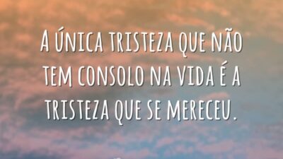 A única tristeza