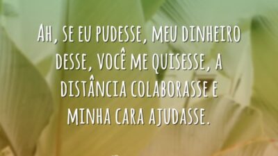 Ah, se eu pudesse