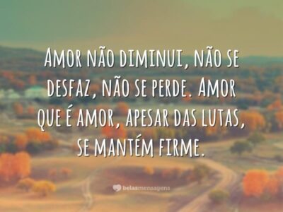 Amor não diminui