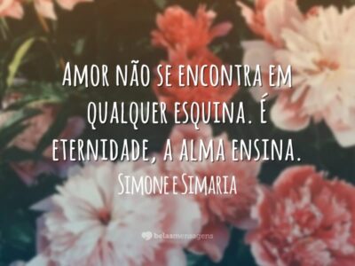 Amor não se encontra