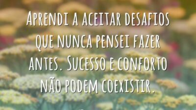 Aprendi a aceitar desafios