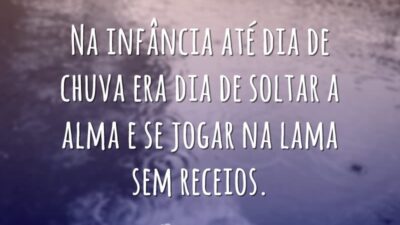 Na infância até dia de chuva era dia de soltar a alma&hellip;