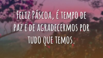 É tempo de paz