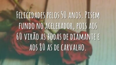Felicidades pelos 50 anos