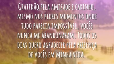 Gratidão pela amizade