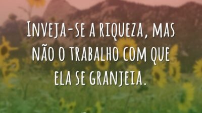 Inveja-se a riqueza