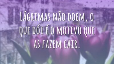 Lágrimas não doem