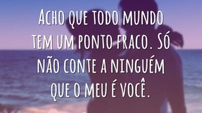 Acho que todo mundo tem um ponto fraco. Só não conte a&hellip;