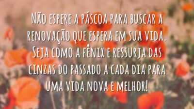 Não espere a páscoa