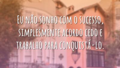 Não sonho com o sucesso