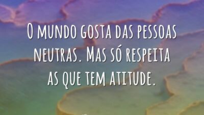 O mundo gosta das pessoas neutras. Mas só respeita as que tem&hellip;