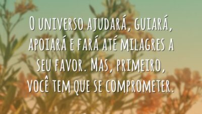 O universo ajudará